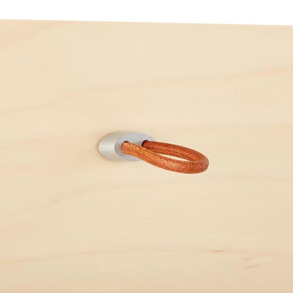 Set of 4 Elfa Décor Brown Leather Pull